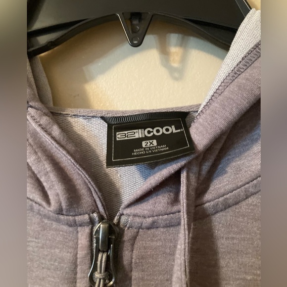 32 degrees zip up gray hoodie plus size 2x - Picture 4 of 4